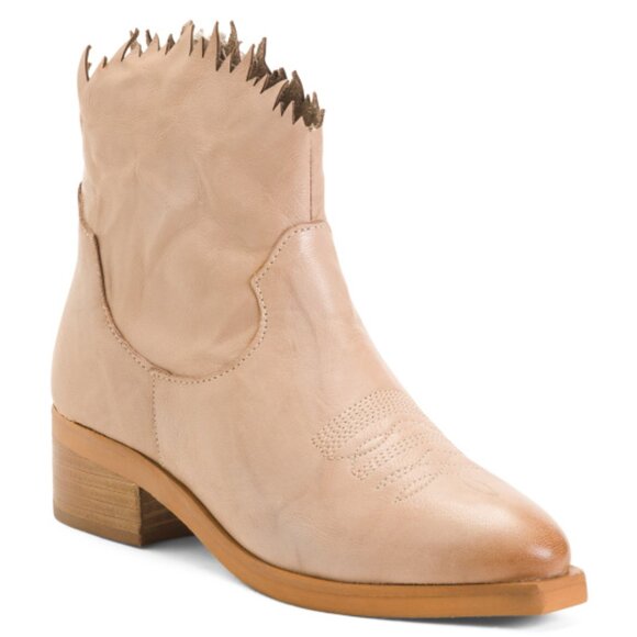 NEW BED/STU Bone Leather Diabolical Booties bone for women 563tn - Picture 6 of 6